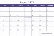Calendar August 1974