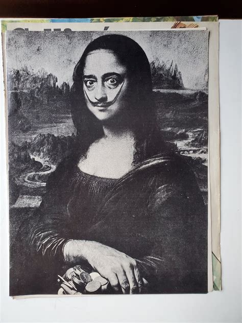 Salvador Dali As Mona Lisa Pop Art Pose Classic Etsy