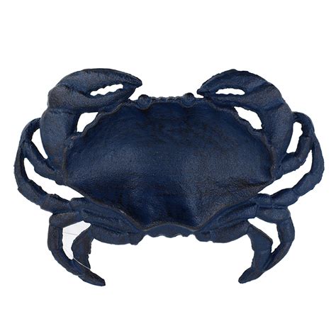 Blue Crab Cast Iron Dish Tropical Kitchen Decor California Seashell Co