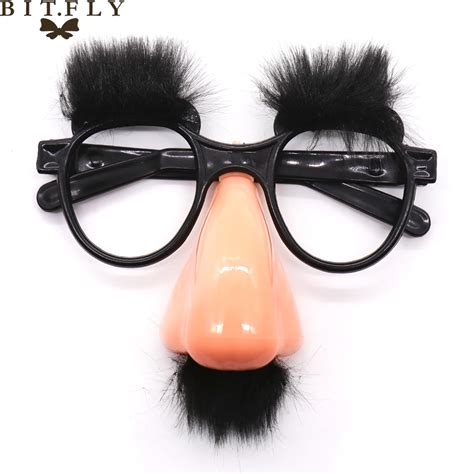 New Stylish Lovely Funny Foolish Nerd Halloween Black Old Man Glasses Eyebrow Nose With Mustache