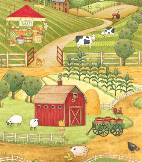 My Life On The Farm Fabric Fun On The Farm Clipart Pinterest
