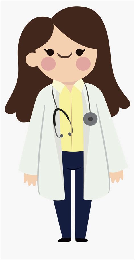 Physician Clip Art Cartoon Female Cute Doctor Hd Png Download Kindpng