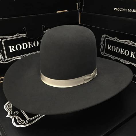 New Rodeo King Charcoal Felt In Stock In 4 14 4 12 And 5 Brims