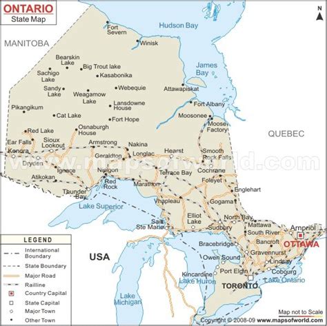 Map Of Ontario Ontario Map Canada