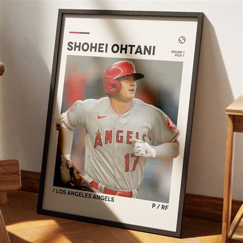 Shohei Ohtani Poster Los Angeles Angels Poster Print Mlb Etsy