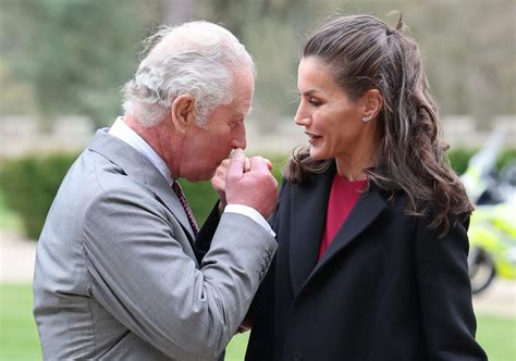 Prince Charles And Spains Queen Letizia Share Friendly Royal Greeting
