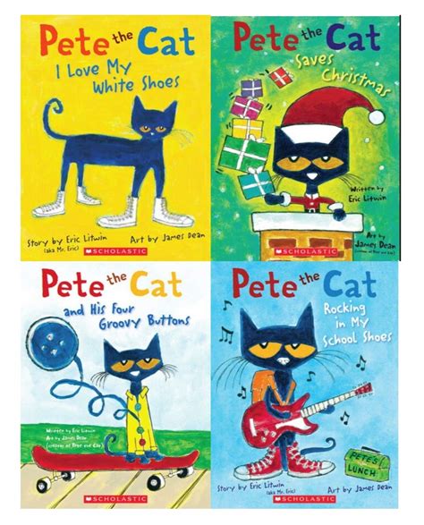 Buy 4 Pete The Cat Books And 4 Cds Pack Books And Audio Cds Pete