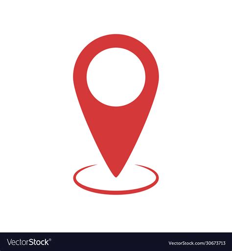 Red Pin Tag Pointer For Map Location Mark Icon Vector Image