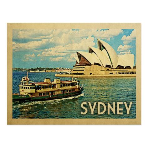 Sydney Australia Vintage Travel Postcard