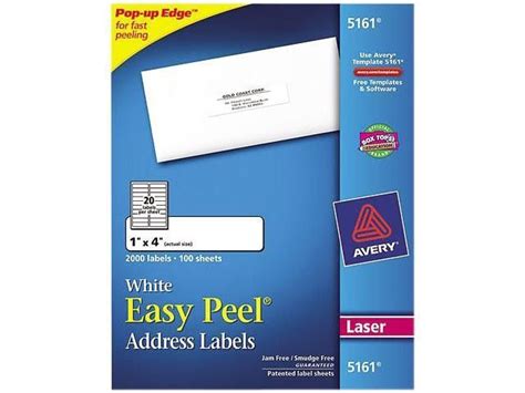 Free Avery Templates 5161 Labels Avery 5161 Easy Peel Laser Address