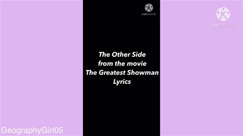 The Other Side The Greatest Showman Lyrics But Text Style Youtube
