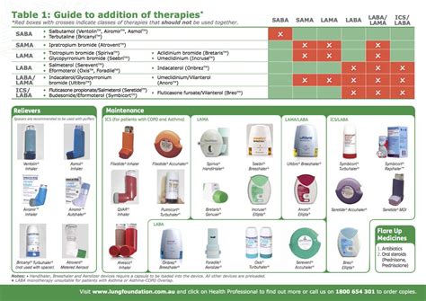 Gallery Of Inhalers Used In Treating Copd Inhaler Picture Chart