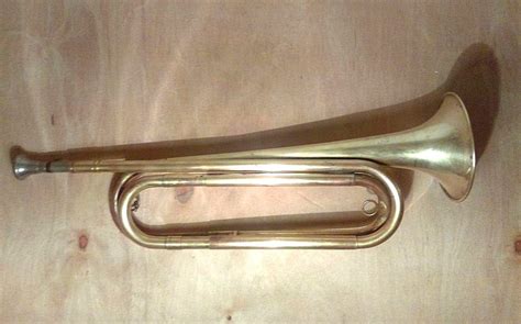 Vintage Us Regulation Brass Bugle W Mouthpiece 1843023237