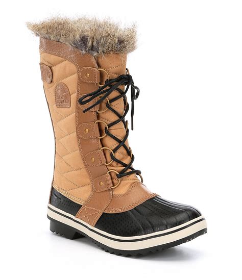 sorel women s tofino ii faux fur lace up waterproof cold weather boots dillard s cold