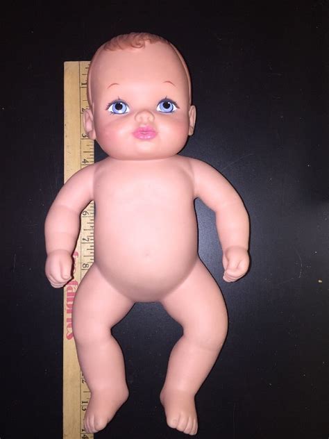 Water Baby Babies Doll Vintage 1990 Lauer Toys 13 Tall Tan Hair Blue