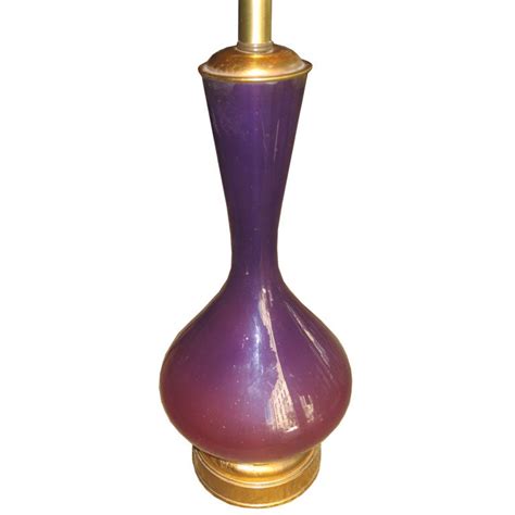 Purple Blown Glass Table Lamp With Gold Leaf By Frederick Cooper At 1stdibs