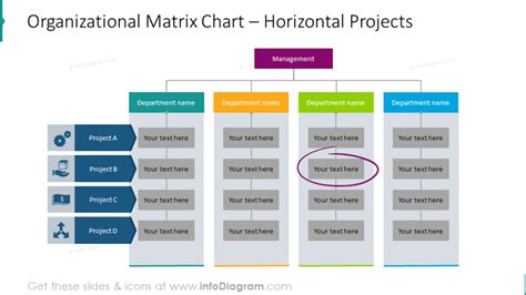 Example Of The Matrix Organizational Chart Horizontal Project Alignment