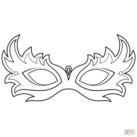Masquerade Mask Coloring Page Free Printable Coloring