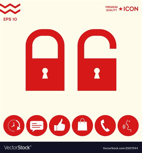 Lock Unlock Set Icon Royalty Free Vector Image