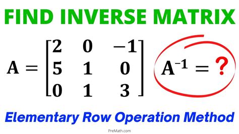 Learn To Find The Inverse Of A 3x3 Matrix Step By Step Tutorial YouTube