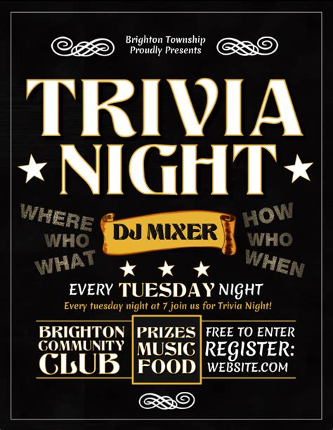 Trivia Night Template Postermywall