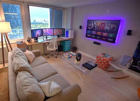 Really Like This Set Up For A Gaming Room Would Work Perfect With Two