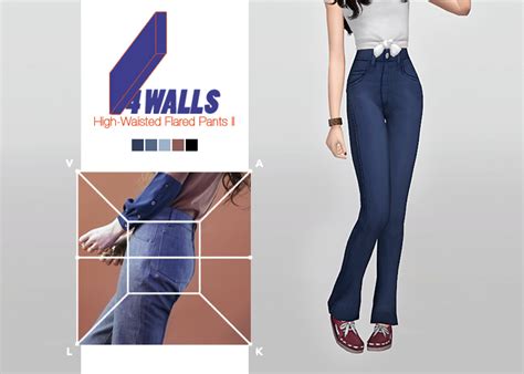 My Sims 4 Blog High Waisted Flared Jeans For Females By Waekey