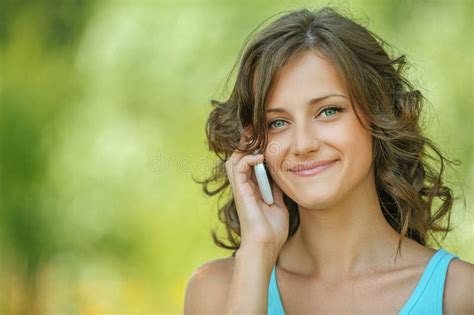 Beautiful Woman Speaking On Mobile Phone Stock Image Image Of Hold Amazing 34244651