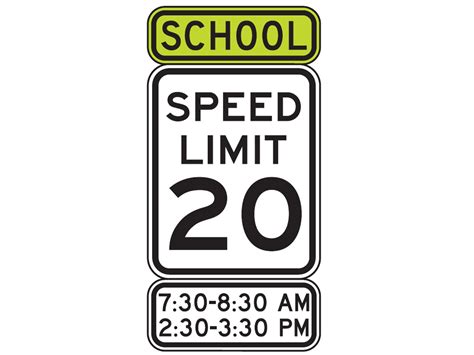 School Speed Limit Sign