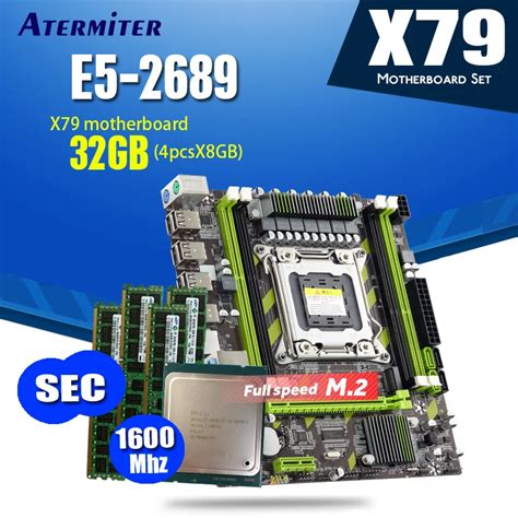Atermiter X79 X79g Motherboard Lga2011 Mini Atx Combos E5 2689 Cpu 4pcs