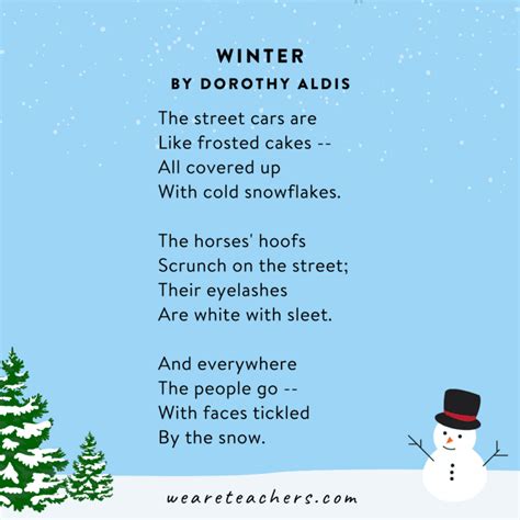 Winter Poems For Kids And Students Of All Reading Levels