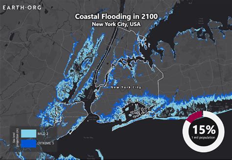 Sea Level Rise Projection Map New York City Earth Org