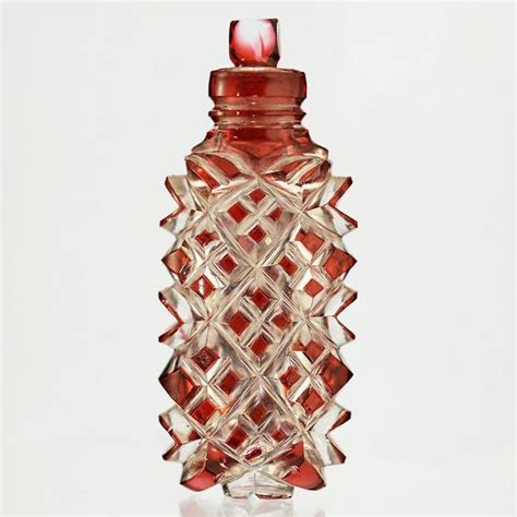 c 1880 cranberry overlay crystal scent perfume bottle glass perfume bottle beautiful perfume