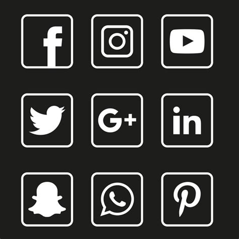 Social Media Icons Set Social Icons Media Icons Social Png And