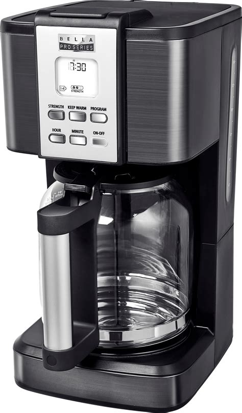 Best Buy Bella Pro Series 14 Cup Coffee Maker Black Stainless Steel 90061