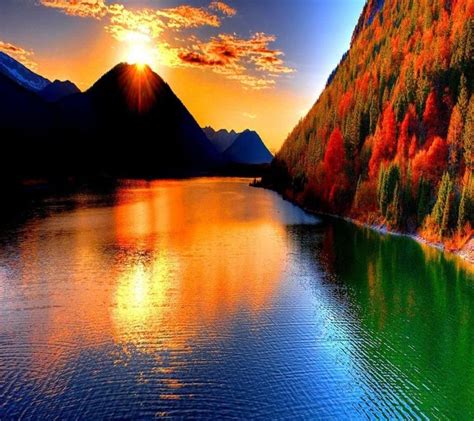 Beautiful Mountain Lake Sunset Via Gane Gjoshevski On Tsu Mountains