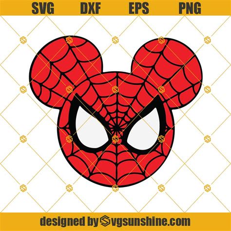 Mickey Mouse Spiderman SVG, Mickey SVG, Disney SVG, Spiderman SVG Cut