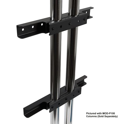 Peerless Modular Series Dual Pole Wall Mount Interface Black Mod Awm2