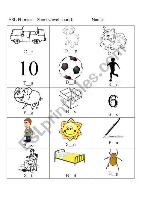 Esl Phonics 1 Esl Worksheet By Eslawesomeness