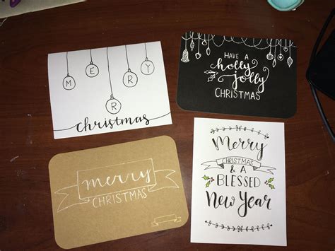 Hand lettered Christmas cards | Hand lettered christmas ...