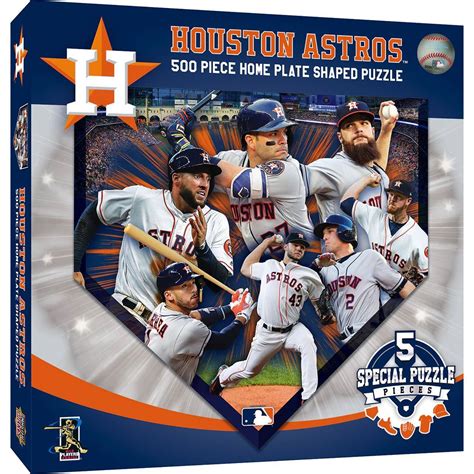 Houston Astros Players Home Plate Shaped 500pc Baseball Puzzle Easter