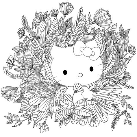Printable Adult Coloring Pages Hello Kitty Images And Photos Finder