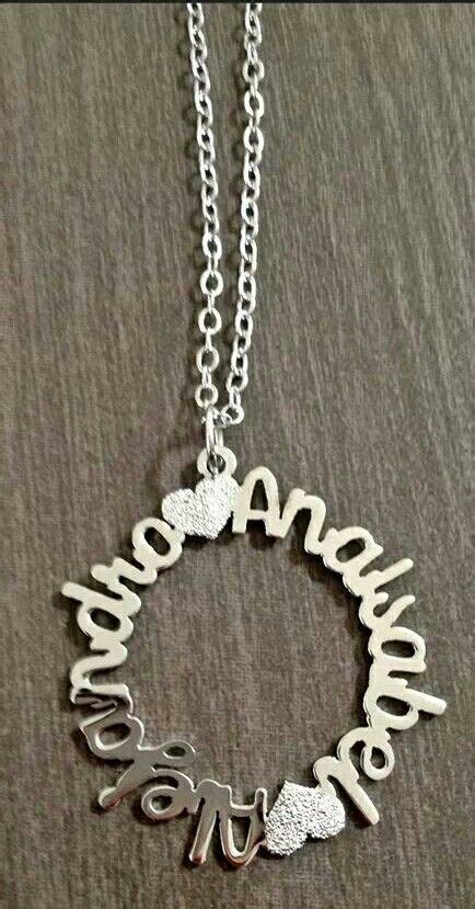 Cadena Con Nombres En Oro Laminado Name Necklace Silver Necklace