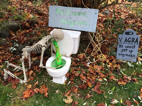 Halloween Outdoor Funny Skeleton Decoration Outdoor Halloween