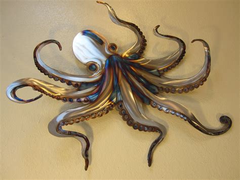 Octopus Octopi Octopuses Steel Wall Art Metal Ocean Beach Etsy