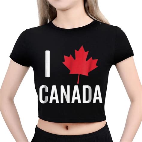 Original I Love Canada With Red Maple Leaf Heart Canada Day Shirt Hoodie Sweater Longsleeve T