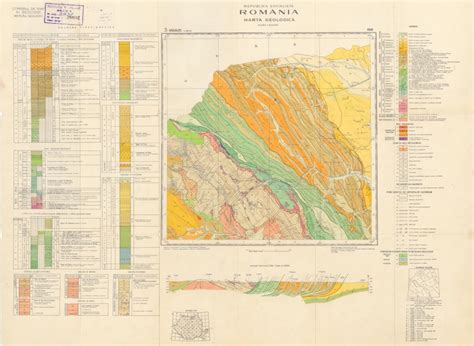 Prin reteaua sinoptica a romaniei, alcatuita din 90 sta. Republca socilista Romania, Harta geologica, L-35-II ...