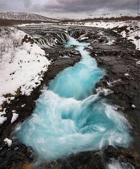 Blue Water Of Bruarfoss Iceland Great Pictures Cool Photos Colby
