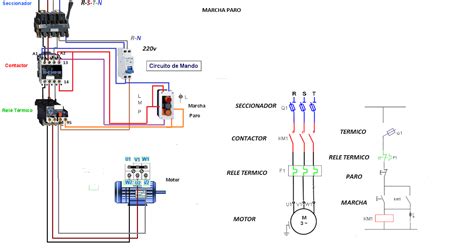 Arranque Directo Motor Trifasico Esquemas Eléctricos