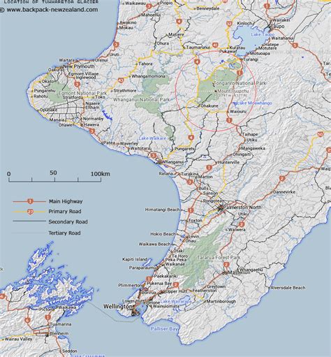 Where Is Tuwharetoa Glacier Map New Zealand Maps